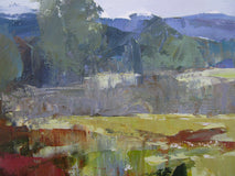 Original art for sale at UGallery.com | Warwick Field by Janet Dyer | $700 | acrylic painting | 12' h x 24' w | thumbnail 4