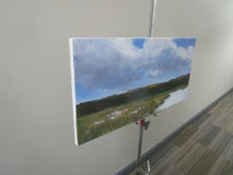 Original art for sale at UGallery.com | Winter Marsh by Janet Dyer | $700 | acrylic painting | 12' h x 24' w | thumbnail 2