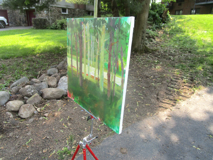 Woods by Janet Dyer |  Side View of Artwork 