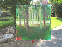 Original art for sale at UGallery.com | Woods by Janet Dyer | $950 | acrylic painting | 20' h x 20' w | thumbnail 3