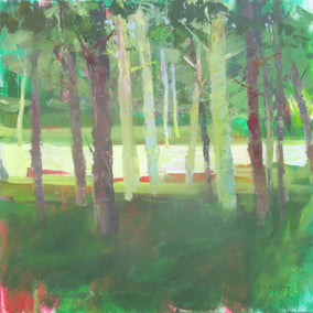 acrylic painting by Janet Dyer titled Woods