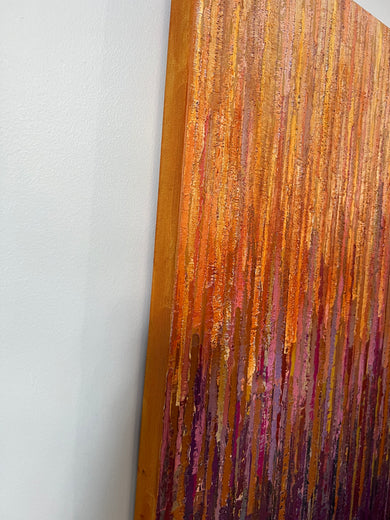 Autumn Rain by Janet Hamilton |  Side View of Artwork 