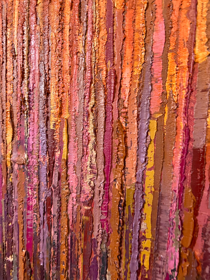 Autumn Rain by Janet Hamilton |  Closeup View of Artwork 