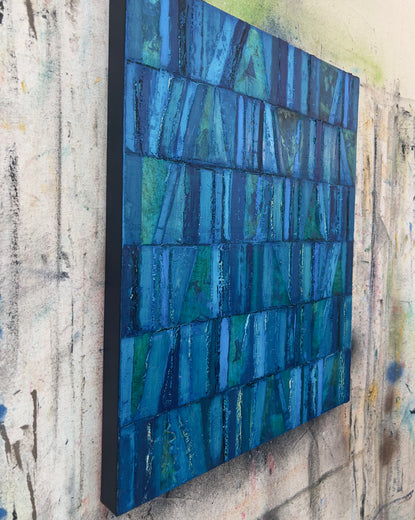Into the Blue by Janet Hamilton |  Side View of Artwork 
