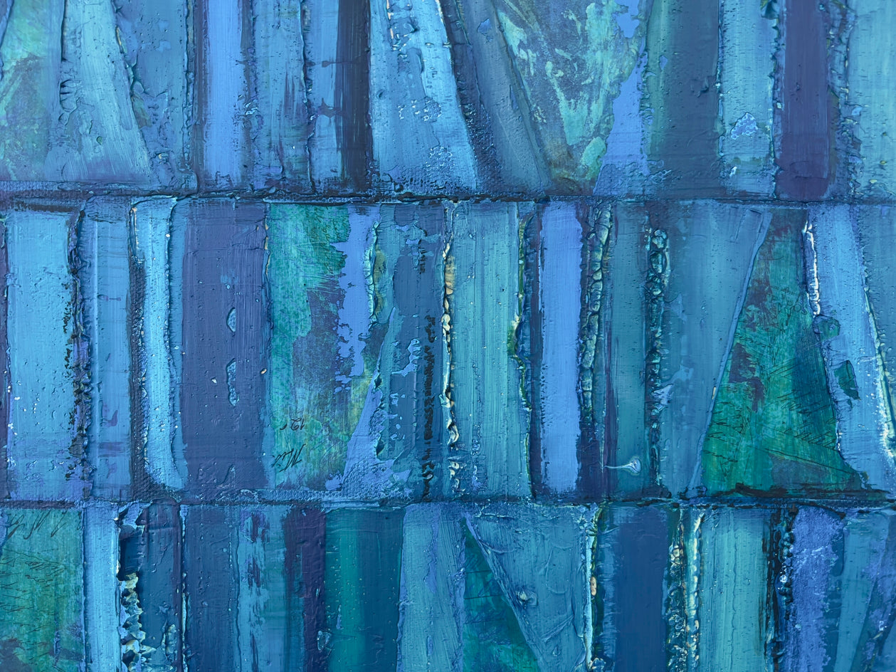 Into the Blue by Janet Hamilton |  Closeup View of Artwork 