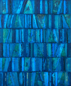 oil painting by Janet Hamilton titled Into the Blue