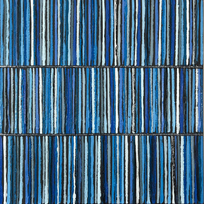Blue Triple Stripes by Janet Hamilton | Artwork Main Image
