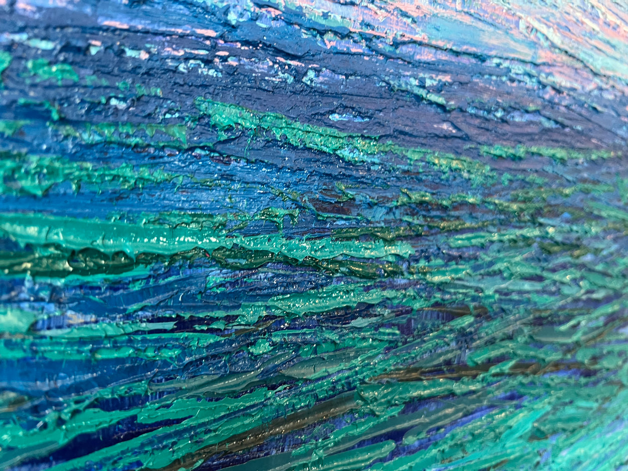Open Blue by Janet Hamilton |  Closeup View of Artwork 