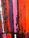 Original art for sale at UGallery.com | Red/Black Triple Stripes by Janet Hamilton | $1,575 | oil painting | 30' h x 24' w | thumbnail 4