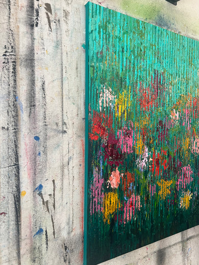 Wild Bloom by Janet Hamilton |  Side View of Artwork 