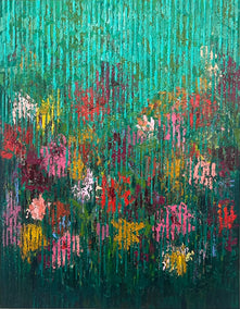 oil painting by Janet Hamilton titled Wild Bloom