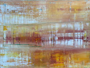 acrylic painting by Jason Astorquia titled Caramel Skies