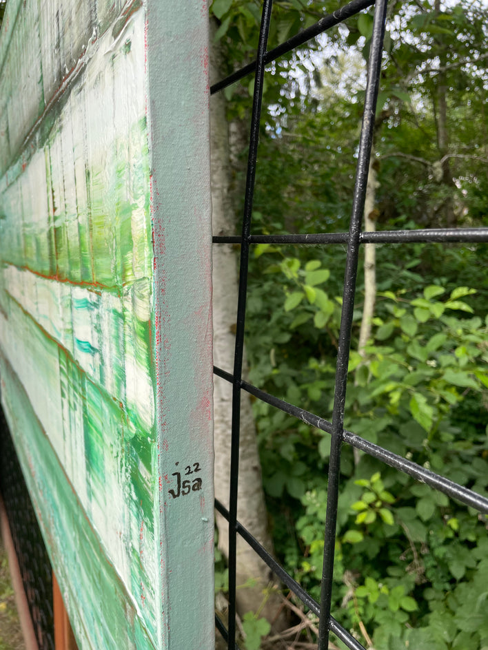 Earth by Jason Astorquia |  Side View of Artwork 