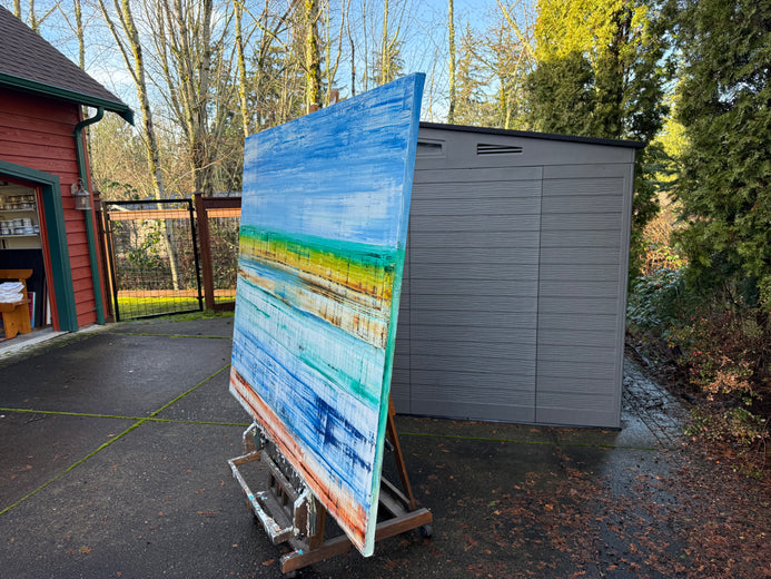 Glacial Thaw by Jason Astorquia |  Side View of Artwork 