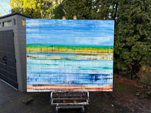 Original art for sale at UGallery.com | Glacial Thaw by Jason Astorquia | $7,200 | acrylic painting | 60' h x 72' w | thumbnail 3