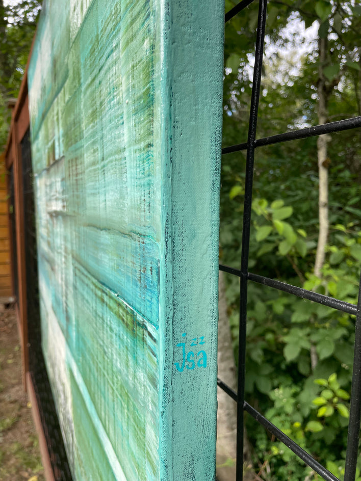 Spring Thaw by Jason Astorquia |  Side View of Artwork 