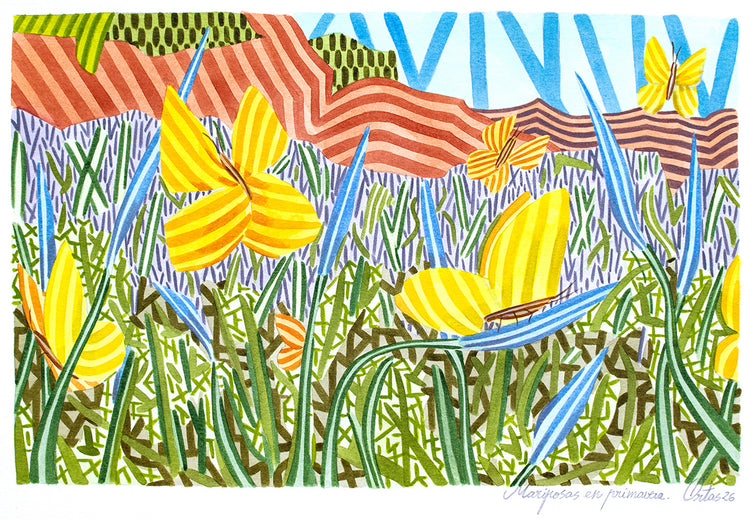 Butterflies in Spring by Javier Ortas |  Context View of Artwork 