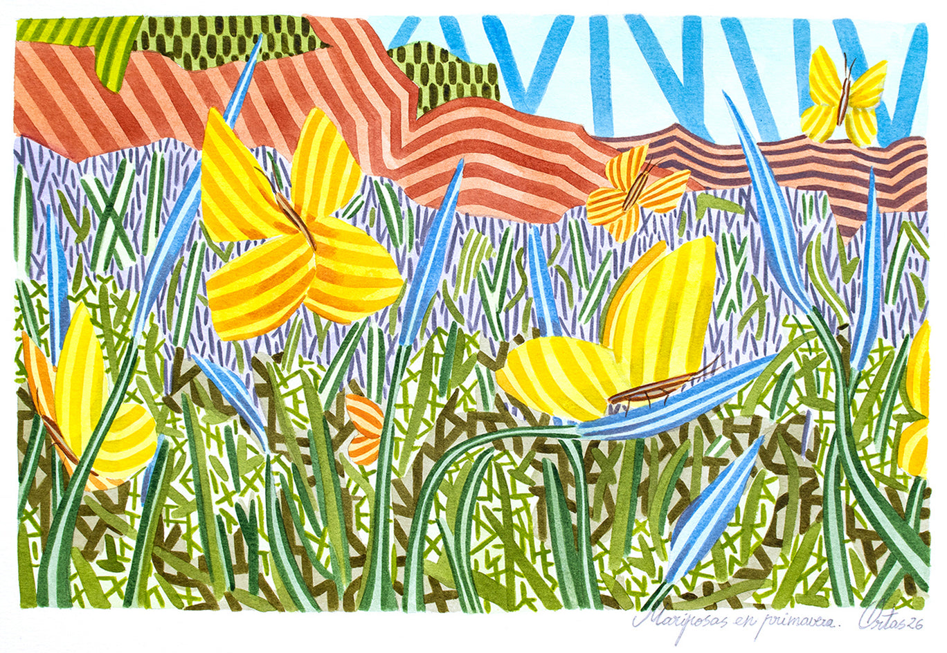 Butterflies in Spring by Javier Ortas |  Context View of Artwork 