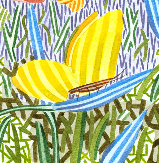Butterflies in Spring by Javier Ortas |   Closeup View of Artwork 
