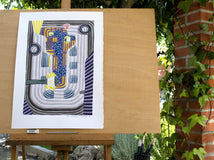 Original art for sale at UGallery.com | A Limousine by Javier Ortas | $1,900 | watercolor painting | 27.5' h x 19.5' w | thumbnail 3