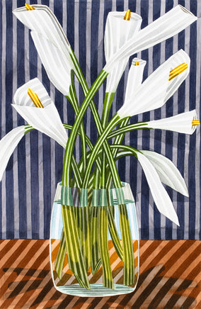 Original art for sale at UGallery.com | Crystal Vase by Javier Ortas | $1,300 | watercolor painting | 19.6' h x 14' w
