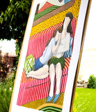 Original art for sale at UGallery.com | On the Red Armchair by Javier Ortas | $3,450 | watercolor painting | 39.37' h x 27.55' w | thumbnail 2