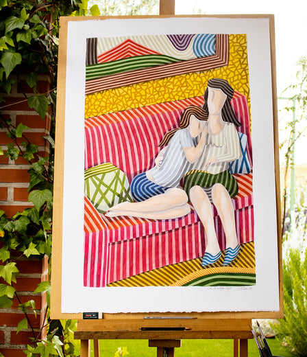On the Red Armchair by Javier Ortas |  Context View of Artwork 