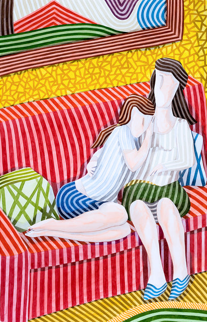 On the Red Armchair by Javier Ortas | Artwork Main Image