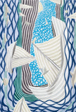 Original art for sale at UGallery.com | Sailboats at Sea by Javier Ortas | $1,900 | watercolor painting | 27.5' h x 19.5' w | thumbnail 1