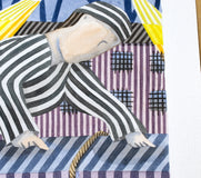 Original art for sale at UGallery.com | The Escape by Javier Ortas | $1,400 | watercolor painting | 14' h x 19.5' w | thumbnail 4