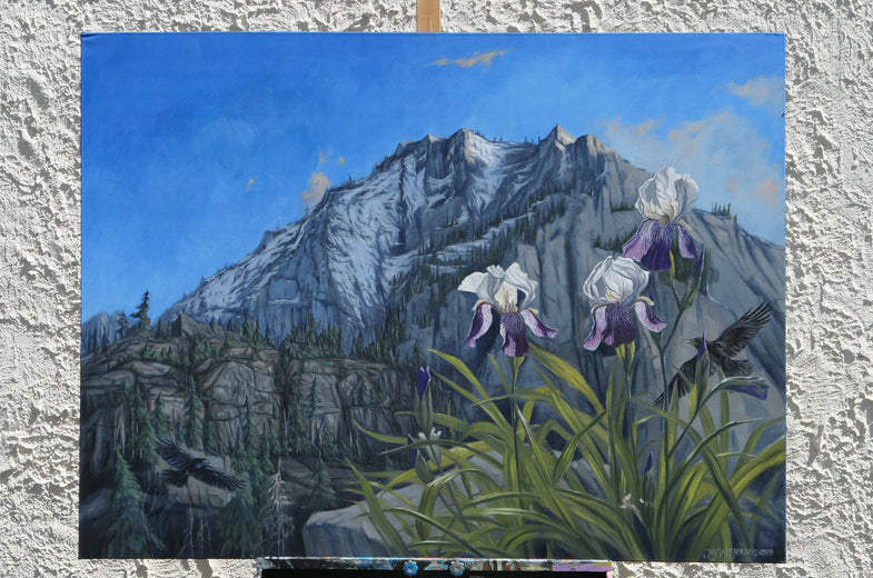 Blue Air Irises by Jay Jensen |  Context View of Artwork 