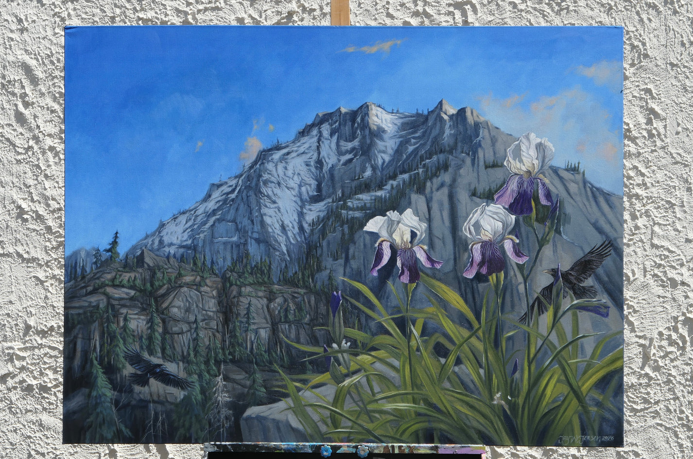 Blue Air Irises by Jay Jensen |  Context View of Artwork 