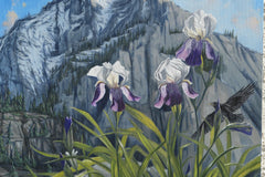 Original art for sale at UGallery.com | Blue Air Irises by Jay Jensen | $5,650 | oil painting | 36' h x 48' w | thumbnail 4