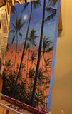 Original art for sale at UGallery.com | Flamingo Dusk by Jay Jensen | $2,250 | oil painting | 36' h x 24' w | thumbnail 2