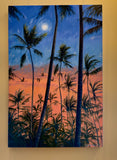 Original art for sale at UGallery.com | Flamingo Dusk by Jay Jensen | $2,250 | oil painting | 36' h x 24' w | thumbnail 3