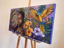 Original art for sale at UGallery.com | Haitian Eden by Jay Jensen | $2,025 | oil painting | 15' h x 30' w | thumbnail 2