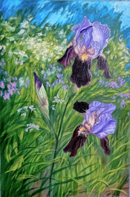 oil painting by Jay Jensen titled Iris Spring