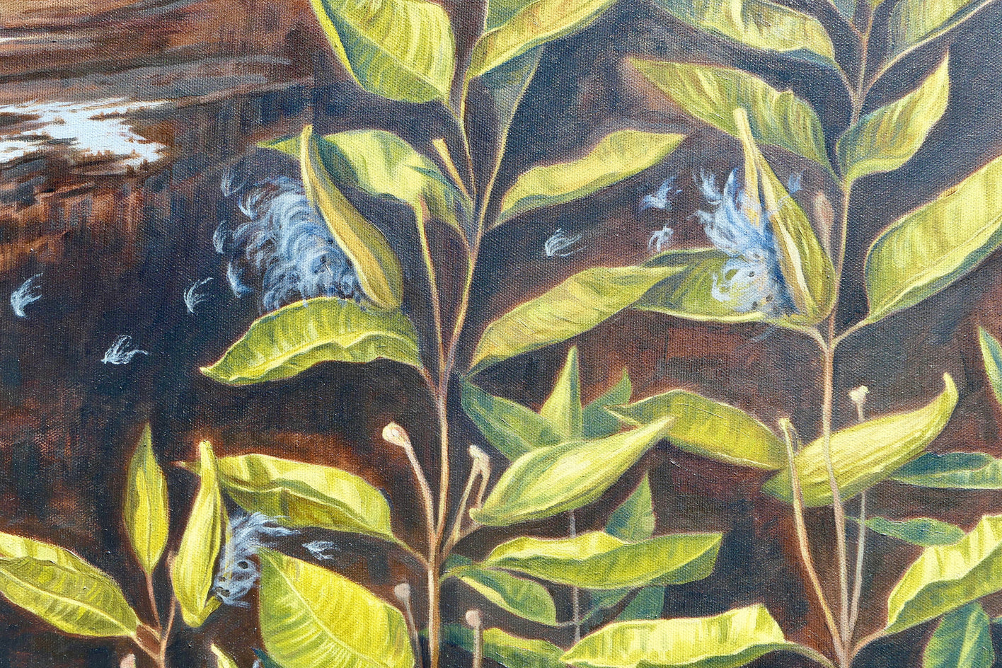 Milkweed Fall by Jay Jensen |  Closeup View of Artwork 