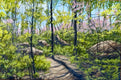 Original art for sale at UGallery.com | Pennsylvania Redbud by Jay Jensen | $2,500 | oil painting | 24' h x 36' w | thumbnail 1