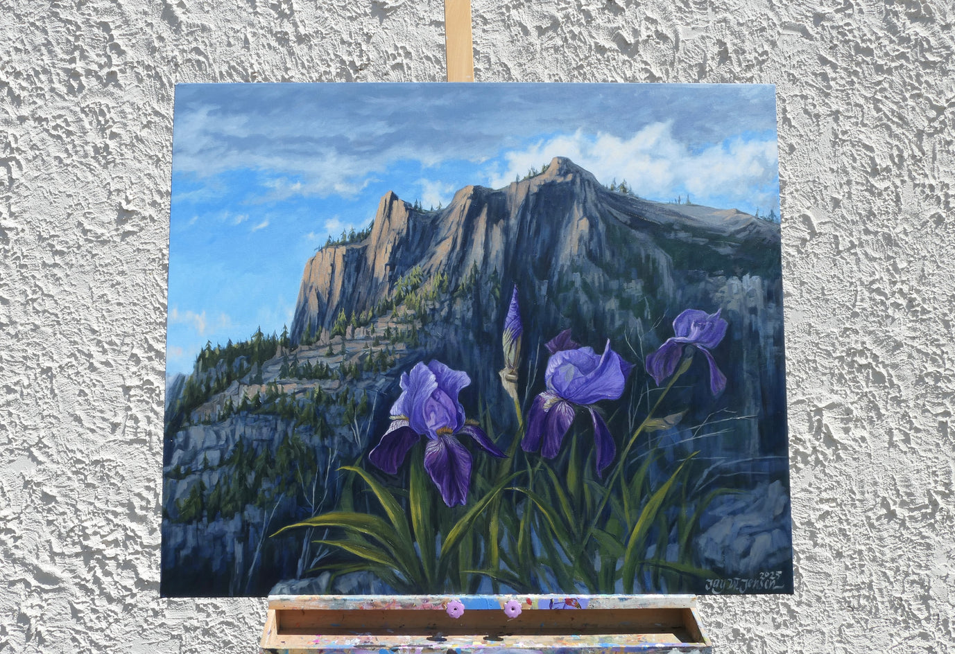 Purple Iris Mountain by Jay Jensen |  Context View of Artwork 
