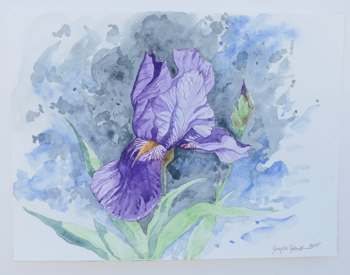 Purple Iris #1 by Jay Jensen |  Context View of Artwork 