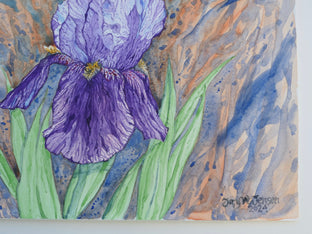 Purple Iris #2 by Jay Jensen |  Side View of Artwork 
