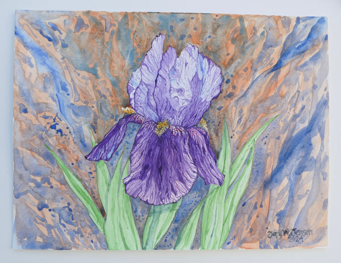 Purple Iris #2 by Jay Jensen |  Context View of Artwork 