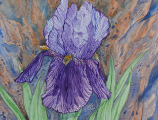 Purple Iris #2 by Jay Jensen |   Closeup View of Artwork 