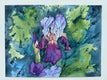 Original art for sale at UGallery.com | Purple Iris #4 by Jay Jensen | $575 | watercolor painting | 9' h x 12' w | thumbnail 3