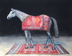 Original art for sale at UGallery.com | A Magic Carpet Ride by Jennifer Ross | $600 | mixed media artwork | 11' h x 14' w