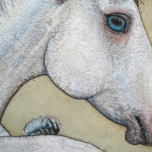 Horse Wisdom by Jennifer Ross |   Closeup View of Artwork 