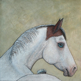 Original art for sale at UGallery.com | Horse Wisdom by Jennifer Ross | $1,150 | mixed media artwork | 20' h x 20' w