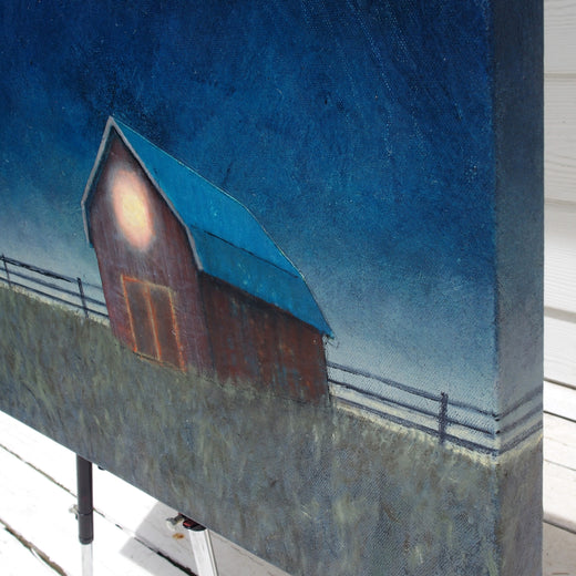Let the Day Begin by Jennifer Ross |  Side View of Artwork 