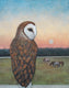 Original art for sale at UGallery.com | Midsummer Moonrise by Jennifer Ross | $800 | mixed media artwork | 20' h x 16' w | thumbnail 1